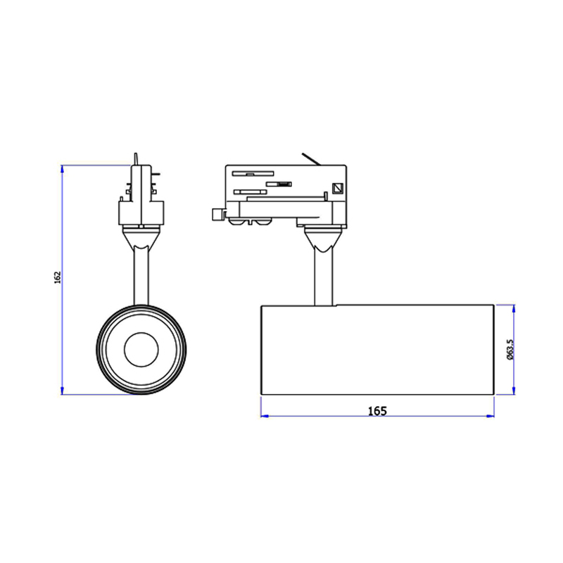 Faretto a binario a LED 15W 20W 30W Faretto a binario a LED