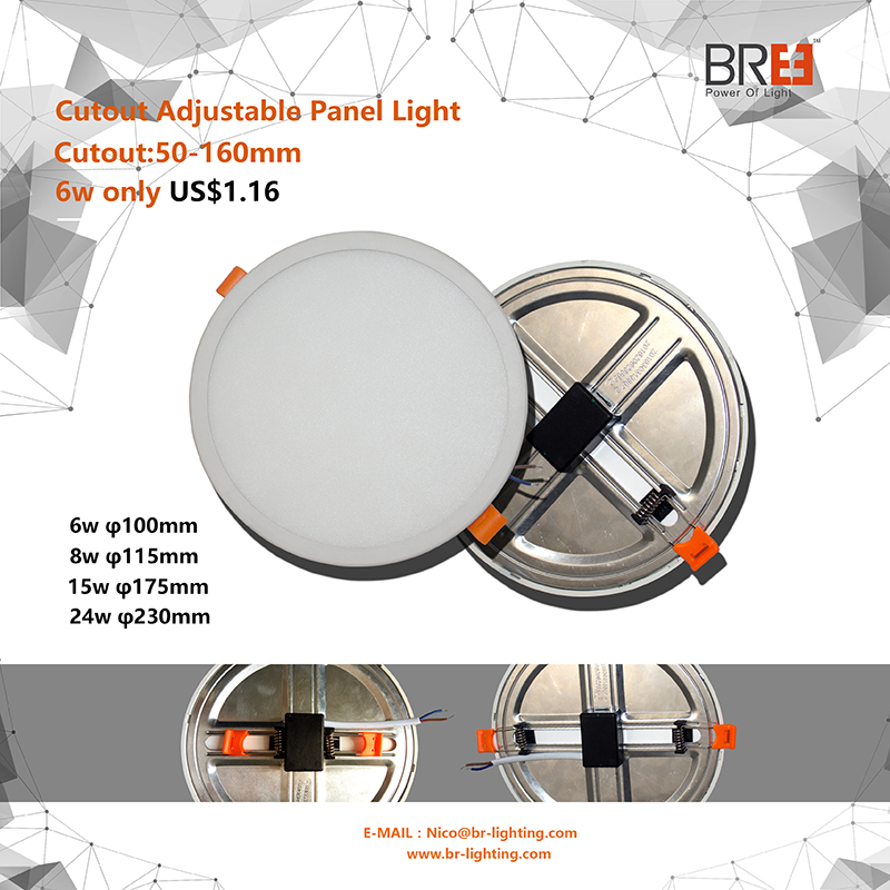 6W 8W 15W 20W Pannello rotondo ultrasottile a LED per illuminazione da incasso a incasso